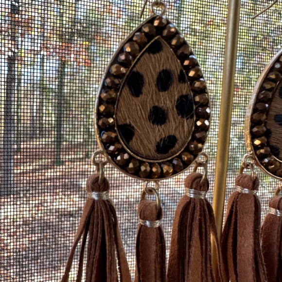 Animal print earrings - Picture 2 of 2